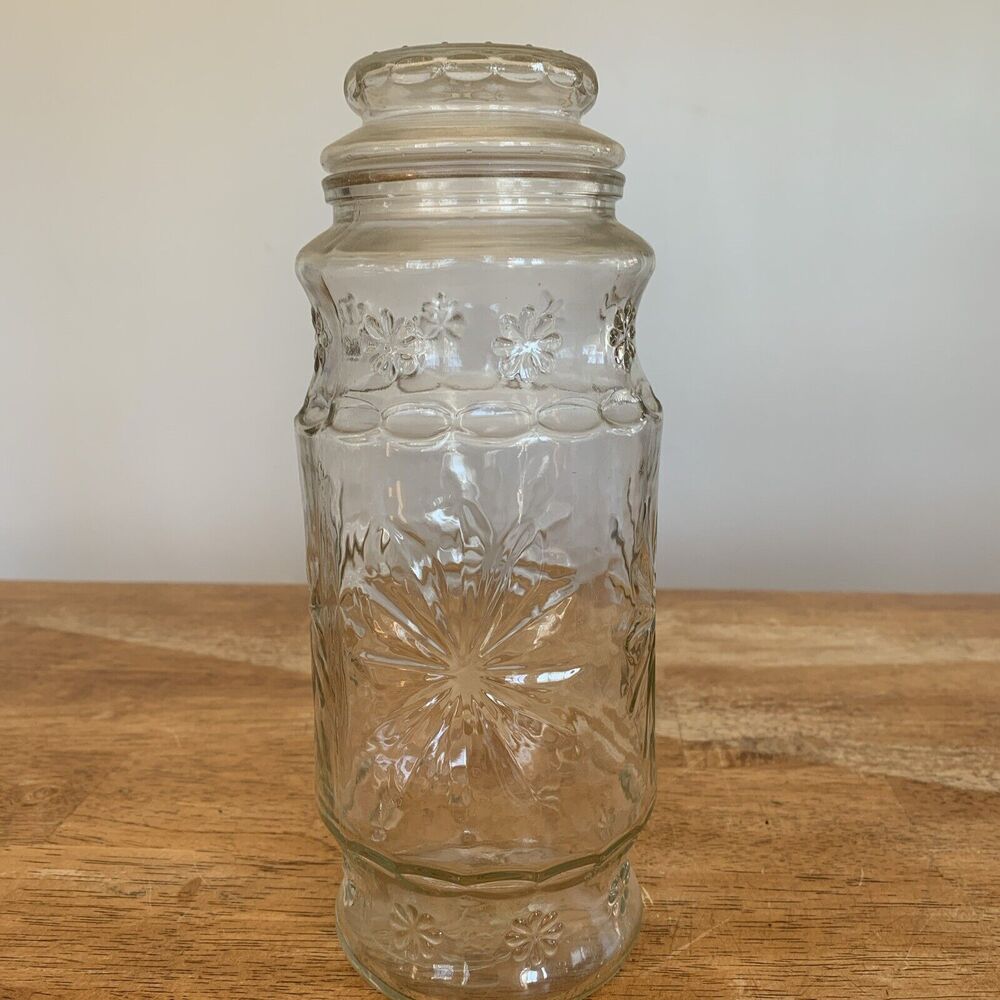 *VINTAGE* 1980's‎ Collectible Planters MR. PEANUT GLASS JAR with Lid 9.5" Tall